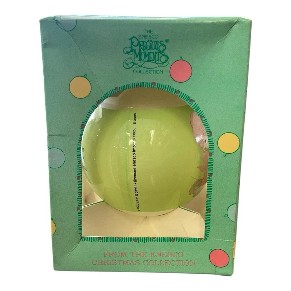 Dropping Over To Wish You Precious Moments Collection Enesco Glass Ornament